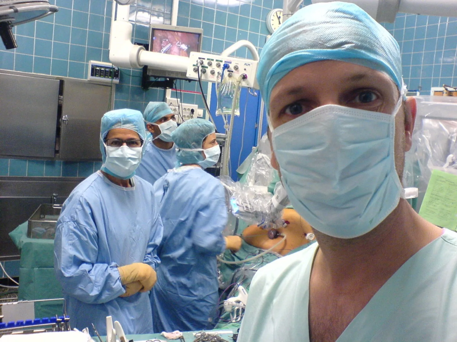 Surgical robotics equipment in a hospital procedure room, representing endovascular robotic technology