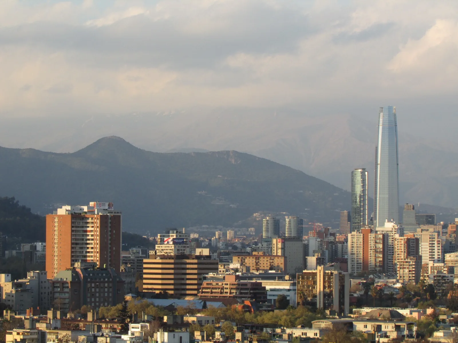 Cargo containers and warehouses at a logistics hub near Santiago, Chile