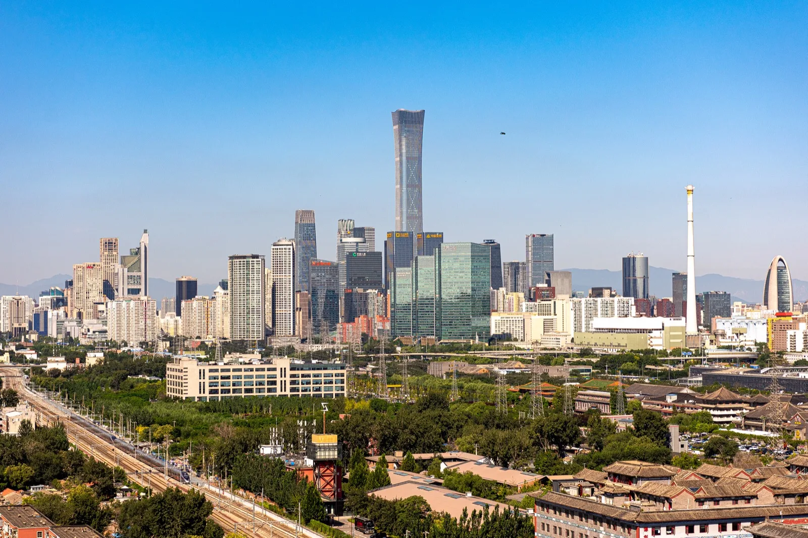 Financial district skyline in Shenzhen, China