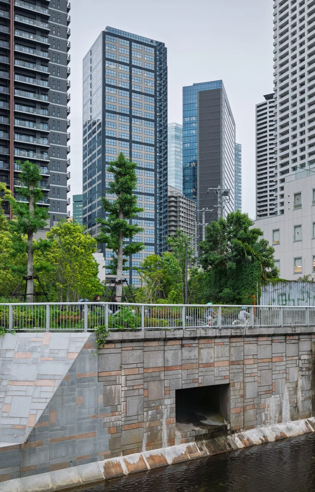 Skyscrapers of Nishi Shinjuku over Kanda River from Nakano, Tokyo, Japan, 2024 May
