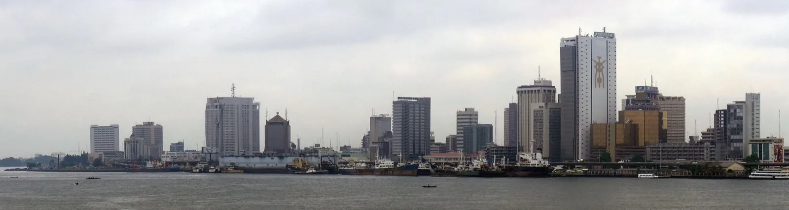 Lagos skyline with marina