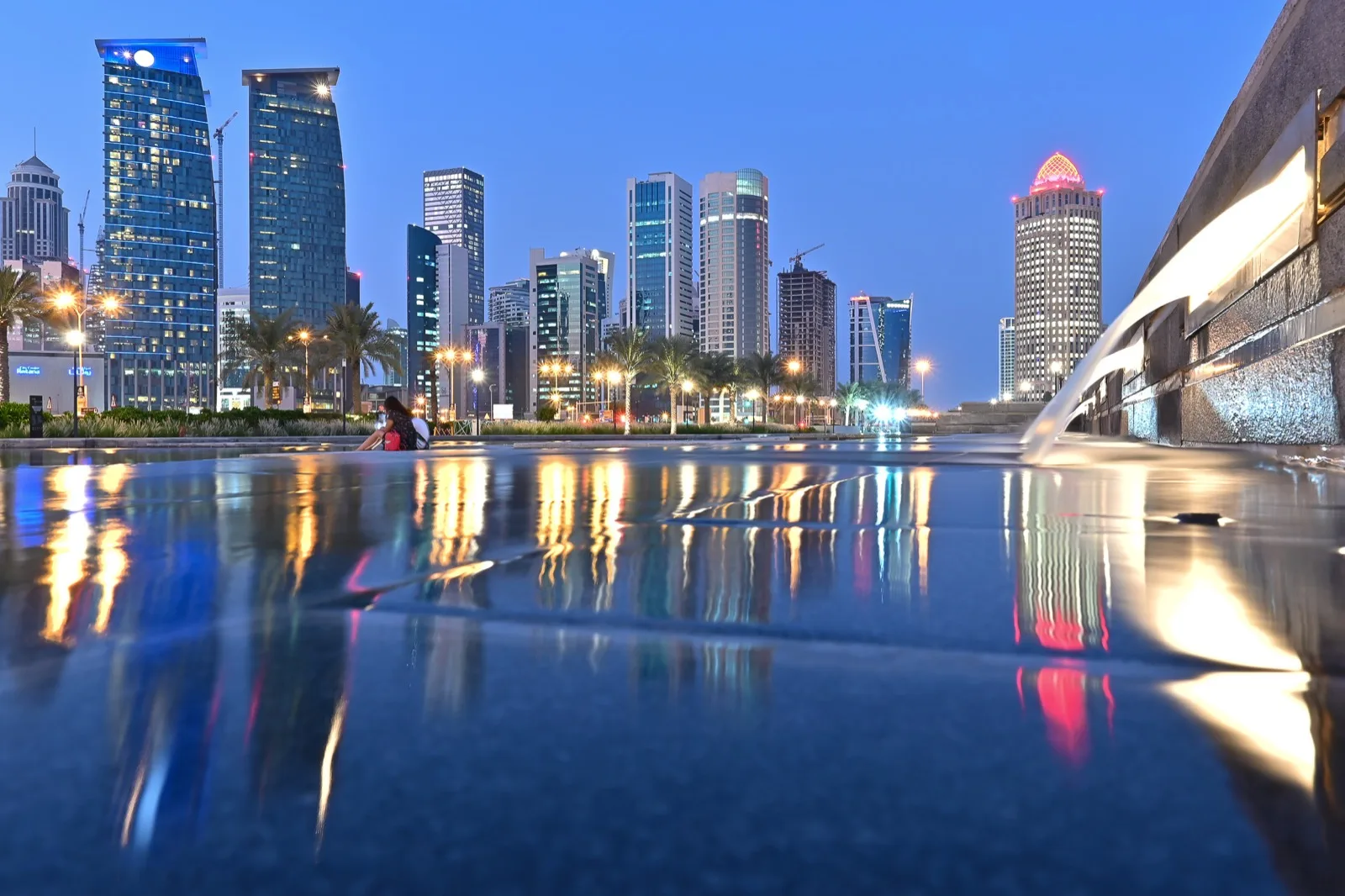 Waterfront and dhow harbour in Doha, Qatar