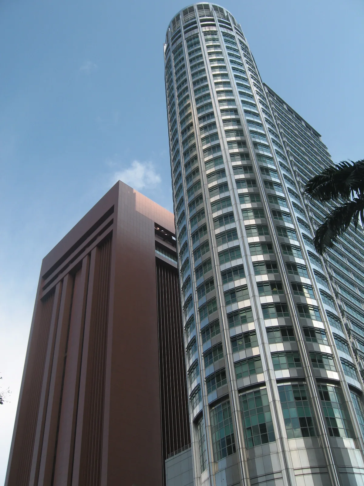 Exterior view of the Singapore Exchange building signage in the financial district