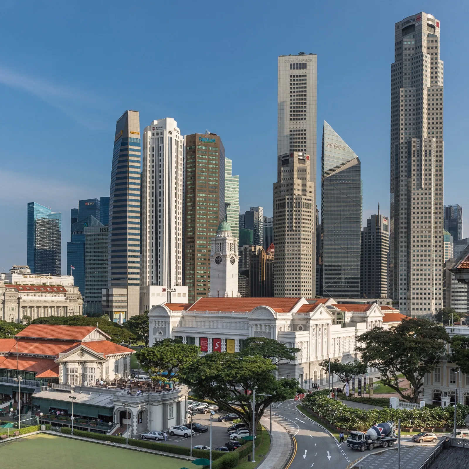 Office towers in the central business district of Singapore