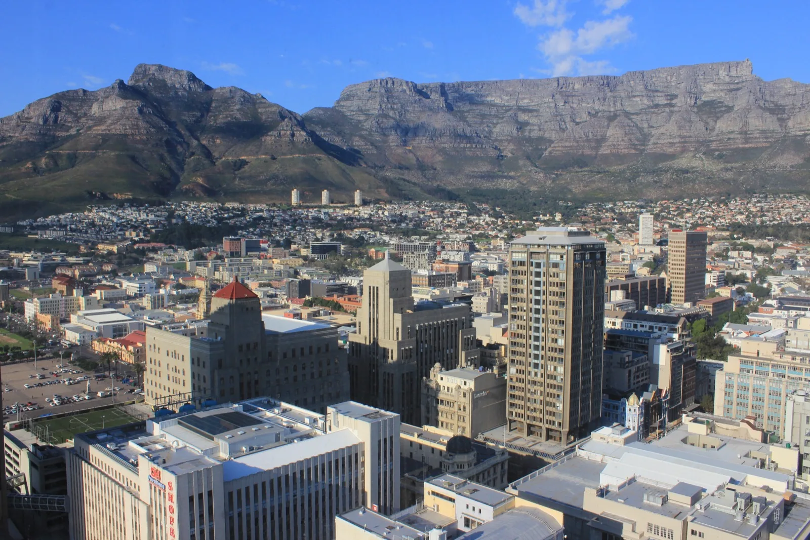 Waterfront and city skyline in Cape Town, South Africa