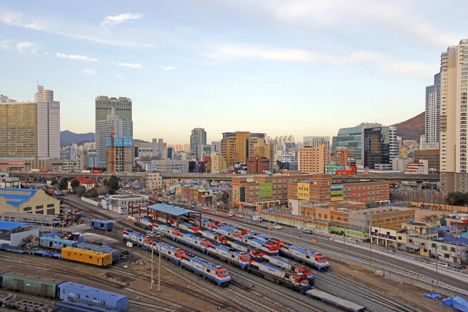 Financial district skyline in Seoul, South Korea