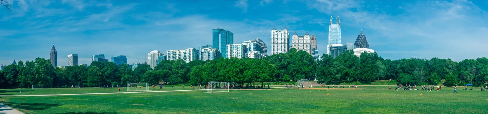 Atlanta skyline from Piedmont Park banner 2022